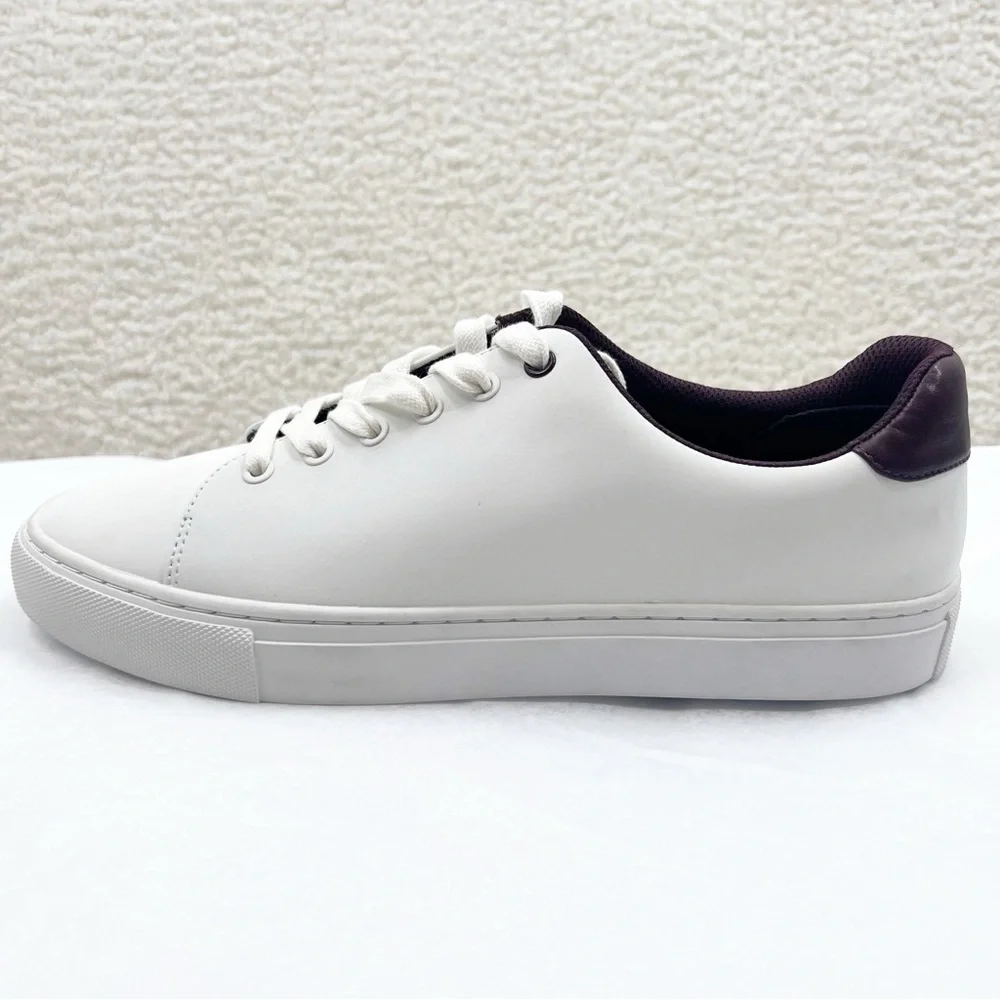 New Tory Burch Sport Hi-Vis Sneaker Size 9.5 White Purple Reflective Shoes